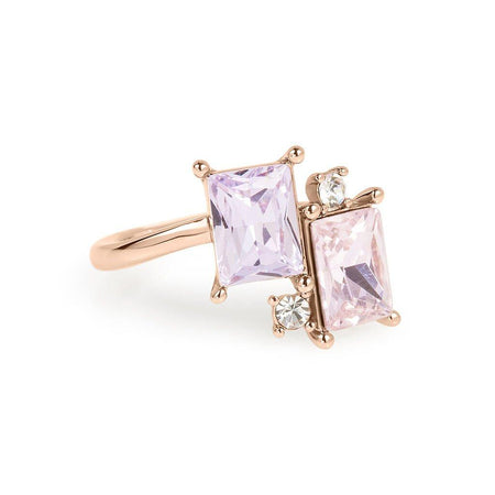 Stroili   -   Anello Fantasia Violet Ottone Rosa Cristallo