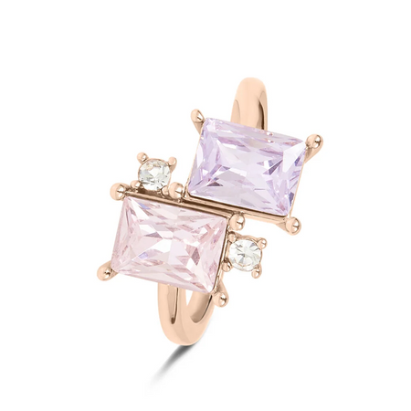 Stroili   -   Anello Fantasia Violet Ottone Rosa Cristallo