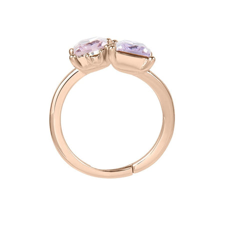 Stroili   -   Anello Fantasia Violet Ottone Rosa Cristallo