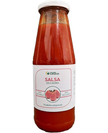 Salsa di pomodoro qualità Siccagno di Corleone, sugo fresco senza sale e zucchero
