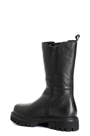 STIVALETTO 3/4 IN PELLE CON ELASTICO