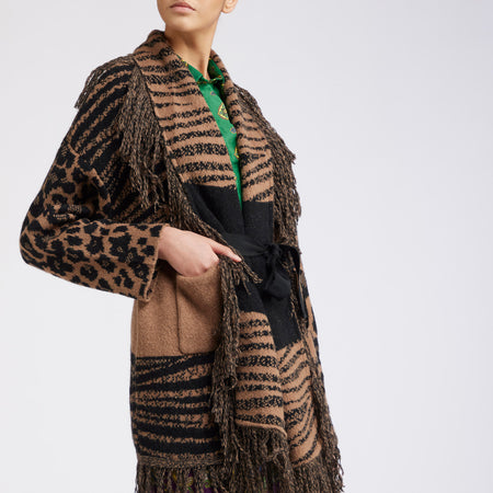 MAXY CARDIGAN CON FRANGE