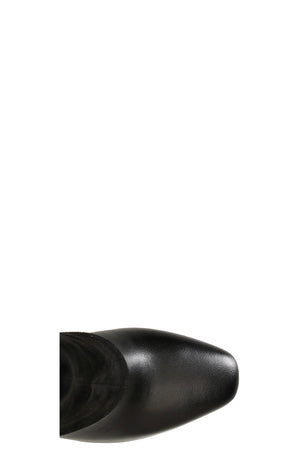 TRONCHETTO IN PELLE CON GHETTA IN BI-MATERIALE