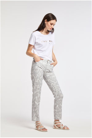 PANTALONE 5 TASCHE STAMPATO