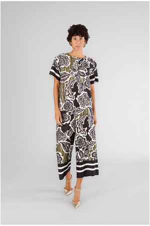BLUSA MANICHE CORTE STAMPATA