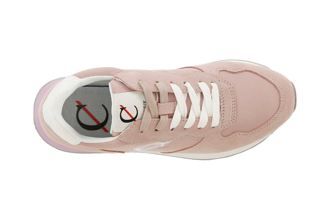 SNEAKERS IN PELLE SCAMOSCIATA E TESSUTO