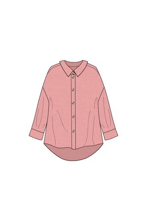 CAMICIA OVERSIZE IN MISTOLINO