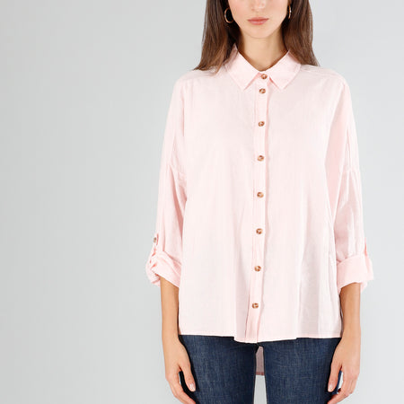 CAMICIA OVERSIZE IN MISTOLINO