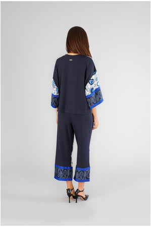 FELPA BIMATERIALE CON DAVANTI STAMPATO