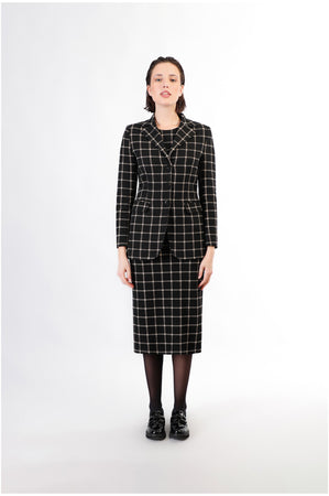 GIACCA MONOPETTO TESSUTO JACQUARD