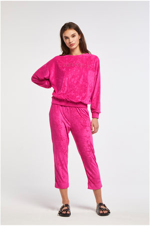 FELPA IN SPUGNA CON RICAMO