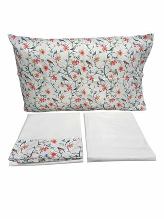 Completo Lenzuola Matrimoniale Papalina LEM156 Cotone con Balza