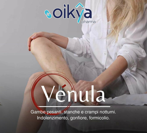 Oikya pharma venula integratore per vene varicose gambe | 20 compresse da 1290mg ad alto dosaggio | riduce la pesantezza alle gambe e stimola microcircolo | senza lattosio e senza glutine