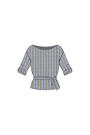 BLUSA RIGATA CON FUSCIACCA
