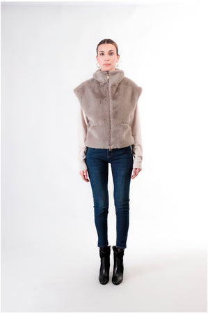 GILET IN SIMILPELLICCIA