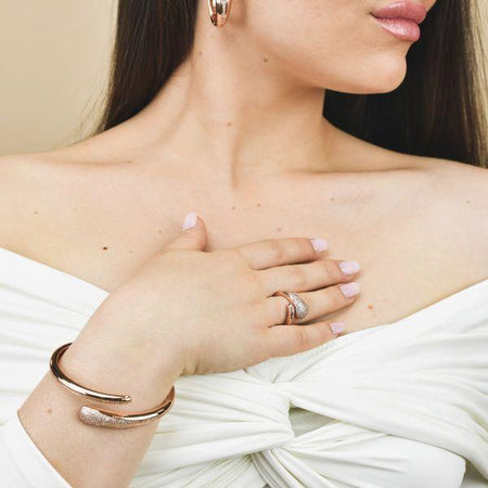 Boccadamo - Bracciale contrarié coloro oro giallo con pavè di zirconi