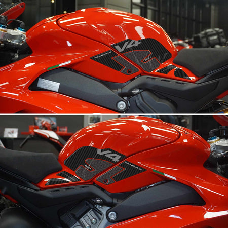 Adesivi 3D Laterali Serbatoio compatibili con Ducati Panigale V4 dal 2022-2023