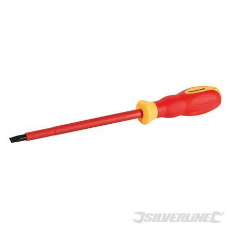 Cacciavite spaccato VDE per elettricista con impugnatura morbida Silverline Silverline