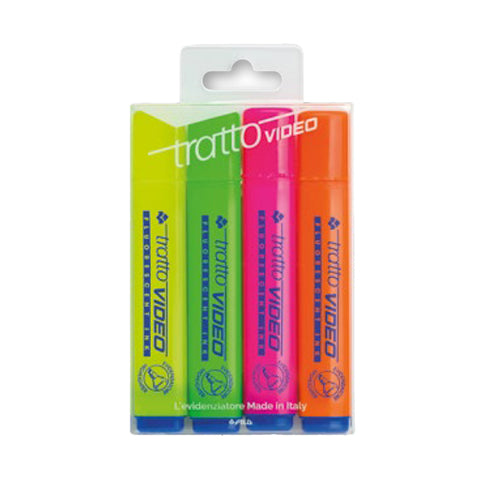 Busta 4 Evidenziatori Tratto Video