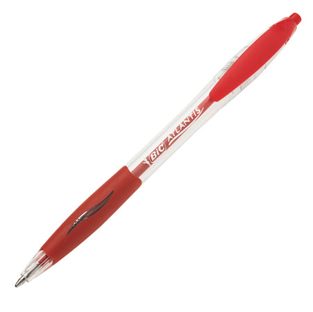 Scatola 12 Penne Sfera Scatto Bic Atlantis 1.0Mm Rosso