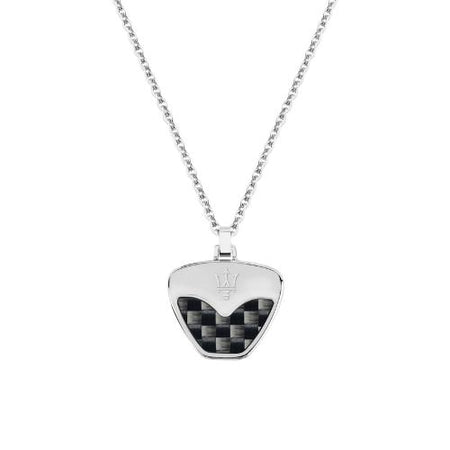 Collana MASERATI uomo acciaio / fibra di carbonio