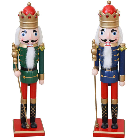 Soldatino schiaccianoci natalizio con bocca in movimento h 50 cm