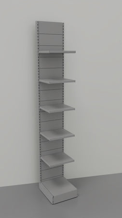 Scaffale in metallo verniciato a piani regolabili arredamento per negozi cm. 45x30x300h