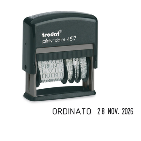 Timbro Printy Eco 4817 Datario+ Polinomio 3,8Mm Autoinchiostrante Trodat