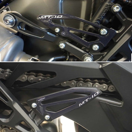Adesivi 3D Protezioni pedane moto Battitacco compatibili con Yamaha MT-10 SP
