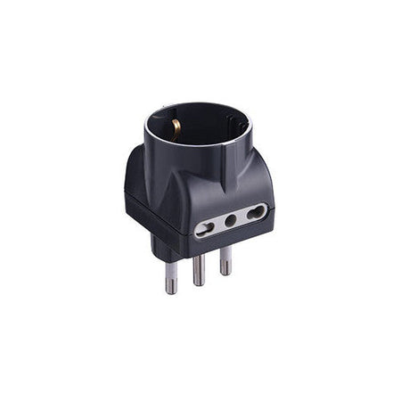 ADATTATORE TRIPLO SCHUKO/BIVALENTE 16A 2P+T prese 10/16A 2P+T Prese Spine electraline