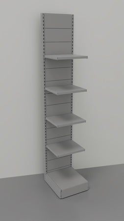 Scaffalatura in metallo verniciato per negozi a parete cm. 45x50x250h