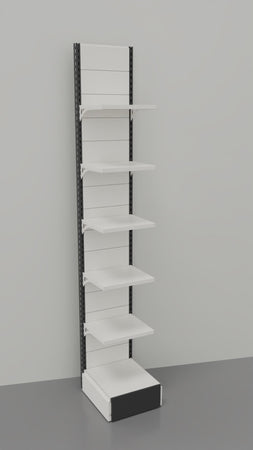 Scaffale da negozio in metallo verniciato cm. 45x50x300h