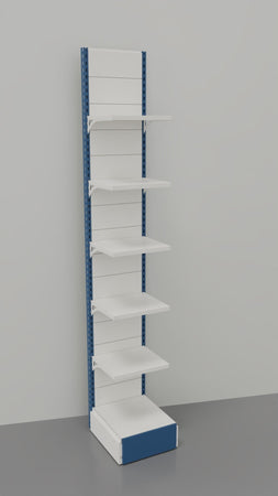 Scaffale metallico a piani arredamento negozio cm. 45x50x300h