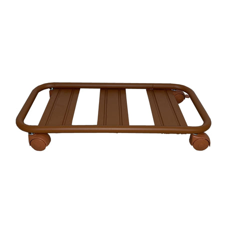 Sottovaso rettangolare a carrello con ruote bidirezionali tubolare tondo 60 cm