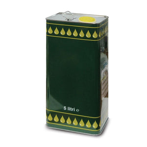 Lattina per olio con tappo, in metallo, a banda stagna.