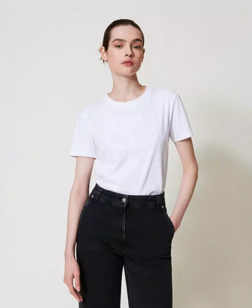 Twinset T-shirt donna con Oval T ricamato 251TP2072