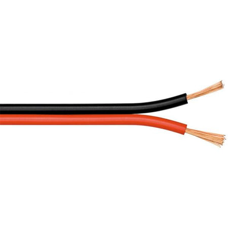 Cavo Audio per diffusori acustici Nero/rosso 1,5 mm matassa 100mt