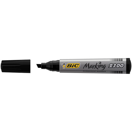 Scatola 12 Marcatori 2300 Nero P.Scalpello Permanente Bic