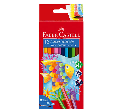 Astuccio 12 Pastelli Colorati Acquerellabili Red Range Faber Castell