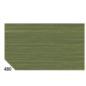 10Rt Carta Crespa Verde Oliva 480 (50X250Cm 48Gr/M2 Rex Sadoch