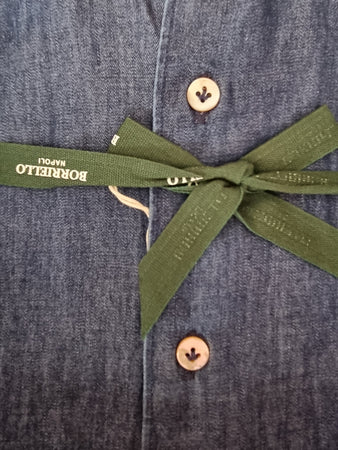Camicia uomo Borriello Napoli - Collo francese - denim