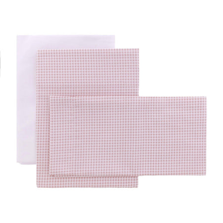 Completo Lettino 3 Pz. 120X180X1 Cm Vichy10 Rosa