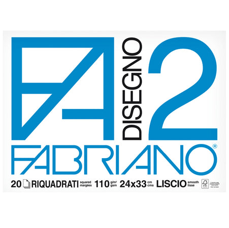 Blocco Fabriano2 (24X33Cm 20Fg 110Gr Liscio Squadrato 4 Angoli