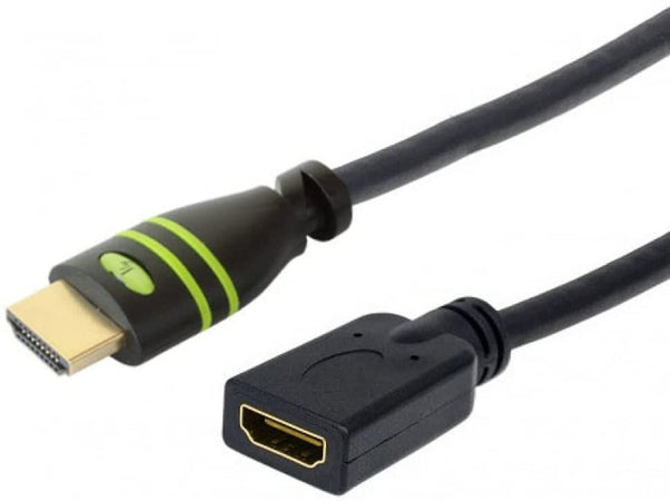 Techly Cavo Prolunga HDMI High Speed con Ethernet 4K 60Hz M/F 1,0 m Nero