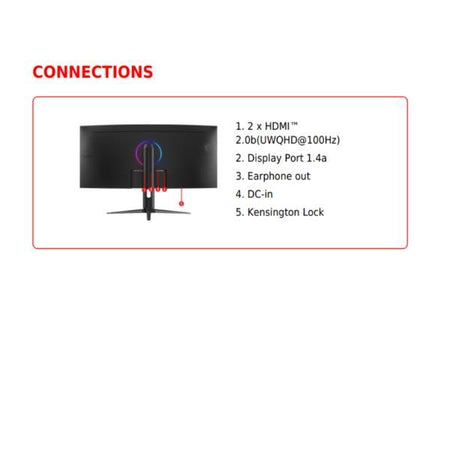 Msi mag 342cqr e2 monitor pc 86,4 cm (34\") 3440 x 1440 pixel ultrawide quad hd lcd nero - 9S6-3DB64H-068
