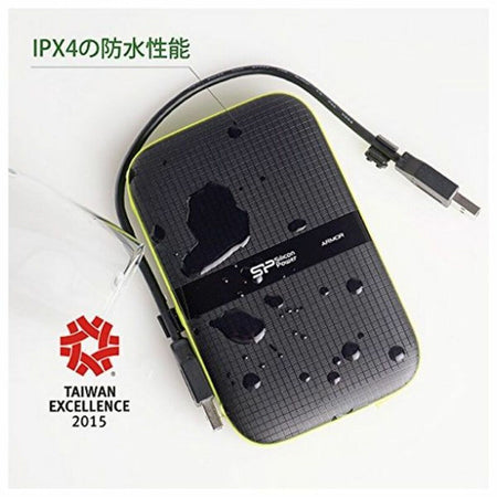 Hard Disk Esterno Silicon Power A60 2.5" USB 3.0 2 TB Anti-shock Waterproof Nero
