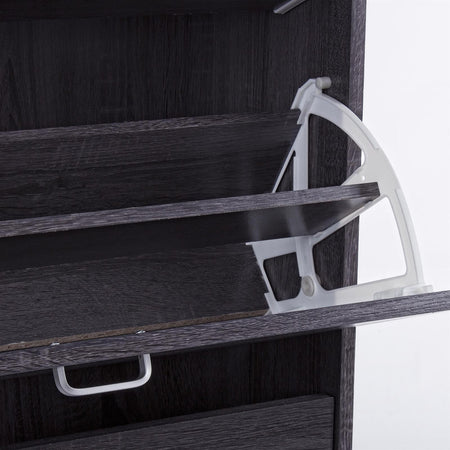 Scarpiera doppia profondità "Moderna" in legno, soluzione porta scarpe salva-spazio per la casa