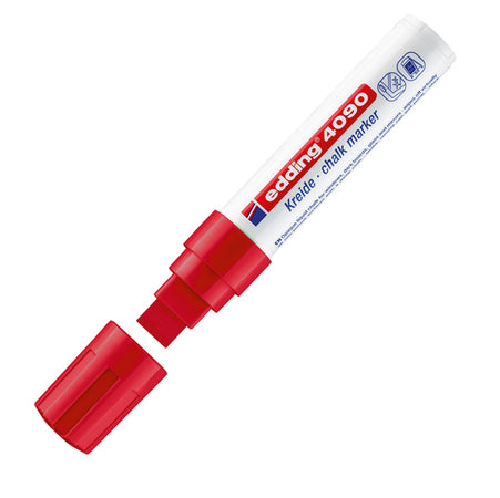 Marcatore Edding 4090 Punta Scalpello Gesso Liquido Rosso