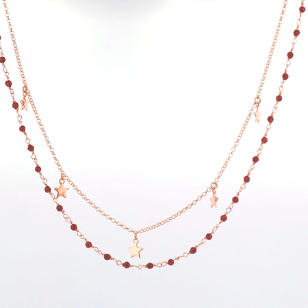 Versari - Collana doppia rosario 5 stelline