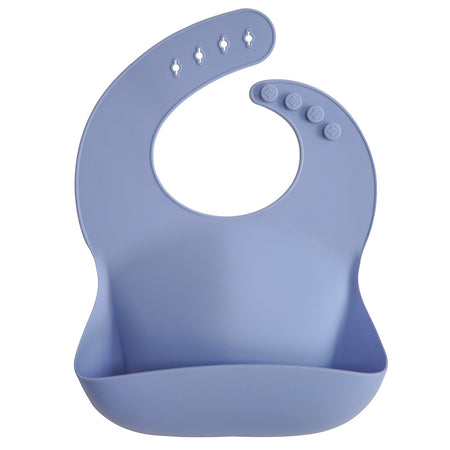 Bavaglino In Silicone Solid Powder Blue 26.5X3.5 Cm Mushie